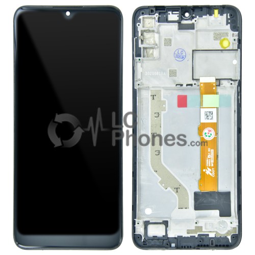 Alcatel 1S (2020) 5028Y / 5028D / Altice S43 - Full Front LCD Digitizer with Frame Black