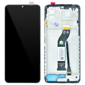 Xiaomi Redmi 13C 4G 23100RN82L, 23106RN0DA, 23108RN04Y / Redmi 13C 5G 23124RN87G, 23124RN87I, 23124RN87C / Poco C65 2310FPCA4G - Full Front LCD Digitizer with Frame Black