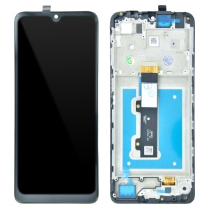 Motorola Moto E22 - Full Front LCD Digitizer with Frame Black