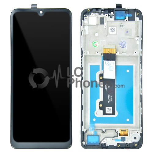 Motorola Moto E22 - Full Front LCD Digitizer with Frame Black