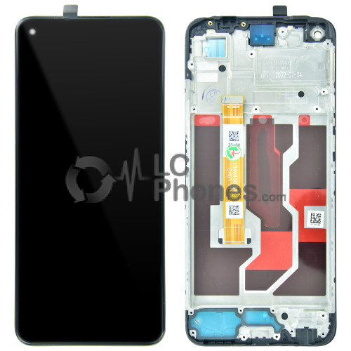 OPPO A96 CPH2333 - Full Front LCD Digitizer with Frame Black