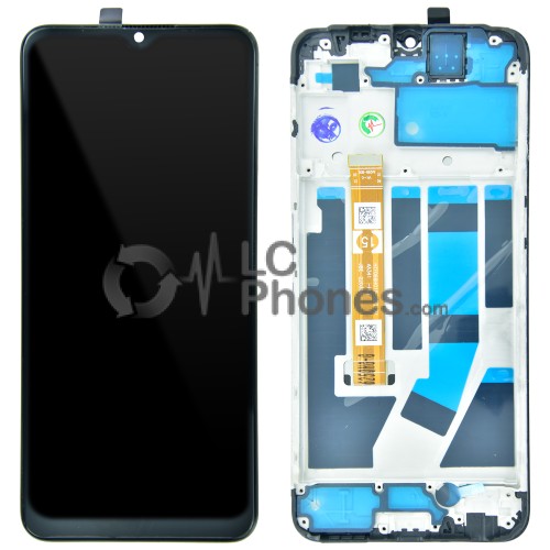 Oppo A57s CPH2385 - Full Front LCD Digitizer with Frame Black