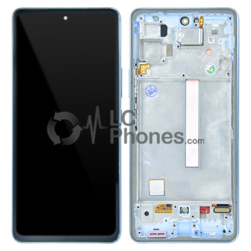 Samsung Galaxy A53 5G A536 - Full Front LCD Digitizer with Frame Blue ( Original Remaded )