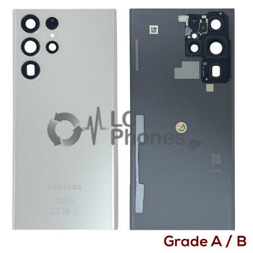 Samsung Galaxy S22 Ultra 5G S908 - Battery Cover Original White with Camera Lens ( Original Used ) Grade A/B