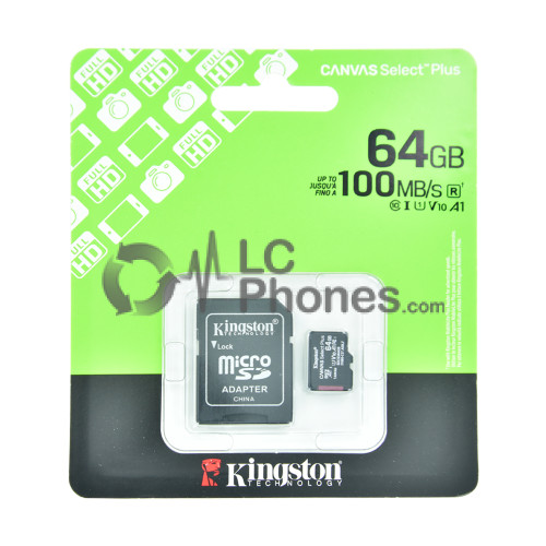 Kingston - Canvas Select Plus Gen3 MicroSD 64GB