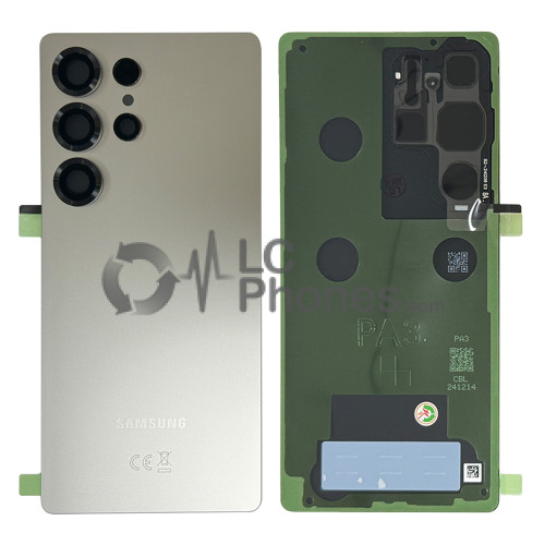 Samsung Galaxy S25 Ultra 5G S938 - Battery Cover with Adhesive & Camera Lens Titanium Gray < Service Pack >
