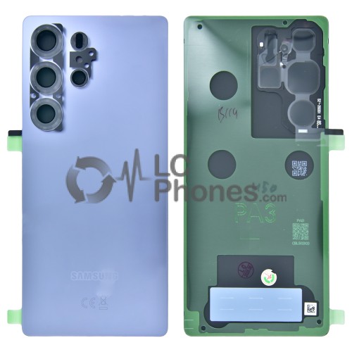 Samsung Galaxy S25 Ultra 5G S938 - Battery Cover with Adhesive & Camera Lens Titanium Silver Blue < Service Pack >
