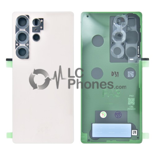 Samsung Galaxy S25 Ultra 5G S938 - Battery Cover with Adhesive & Camera Lens Titanium Pink Gold < Service Pack >
