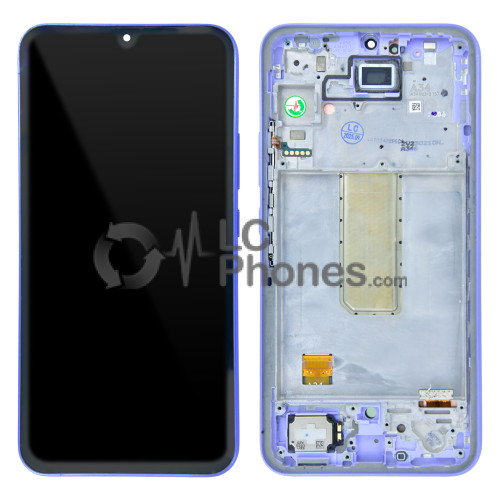 Samsung Galaxy A34 5G A346 - Full Front LCD Digitizer with Frame Violet (Original Remaded)