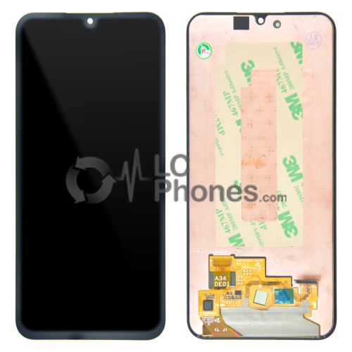 Samsung Galaxy A34 5G A346 - Full Front LCD Digitizer Black ( Original Remaded )