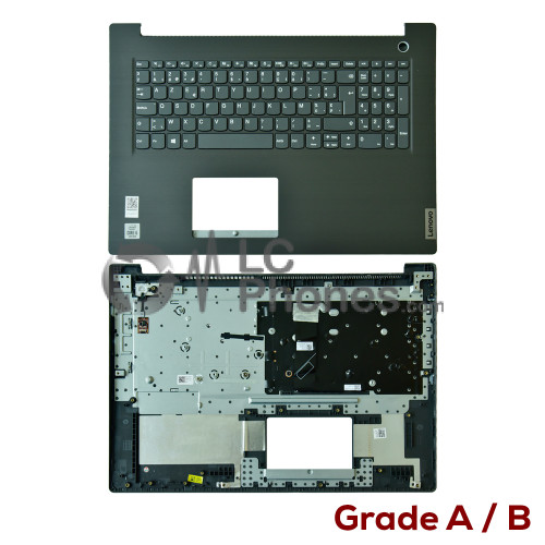 Lenovo V17 IIL - Top Cover with Belgium French Keyboard BE Layout Grey (Original Used) Grade A/B AP1Y7000200
