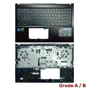 Medion Erazer Deputy P60 - Top Cover with French Keyboard FR Layout with Backlight Black  Grade A/B 6-39-NP5K2-01D-2