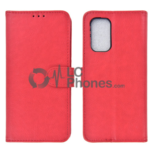 OPPO A54 CPH2239 - MOCCA Leather Elegant Wallet Case Red