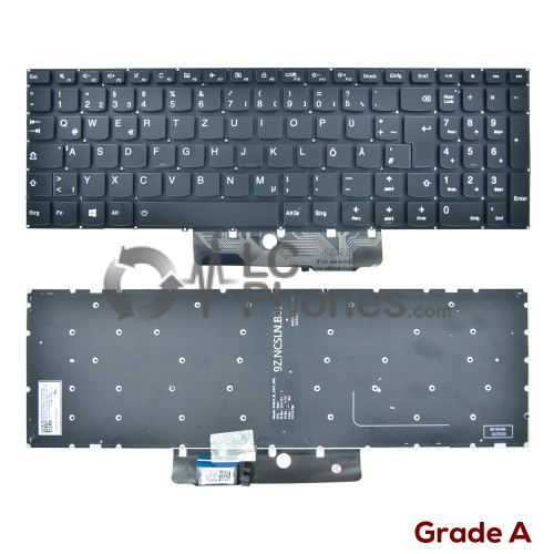 Lenovo Yoga 510-15IKB - Keyboard German DE Layout with Backlight & Numpad Black ( Original Used ) Grade A EAZ8P00301A