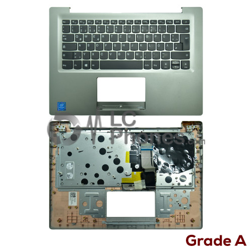 Lenovo IdeaPad 120S-14IAP - Top Cover with German Keyboard DE Layout without Backlight Silver ( Original Used ) Grade A SB20M61909