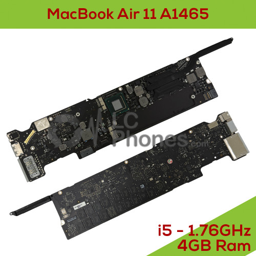 MacBook Air 11 A1465 2011 EMC 2464 - Fully Functional Logic Board Intel Core i5 1.76GHz Intel HD Graphics 3000 384MO 4GB UNLOCKED 820-3023-A