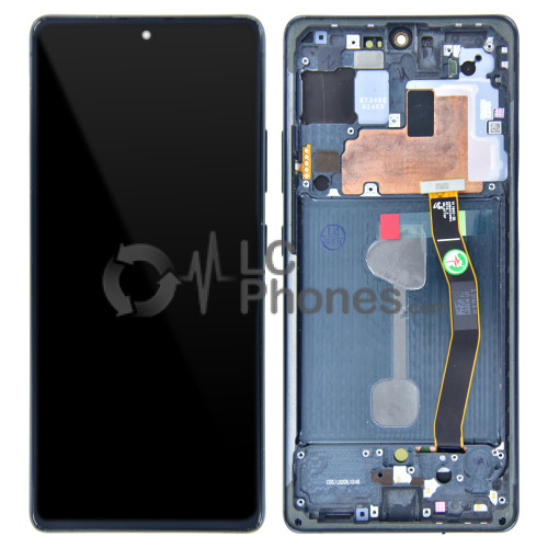 Samsung Galaxy S10 Lite G770F - Full Front LCD Digitizer With Frame Prism Black ( Original Remaded )