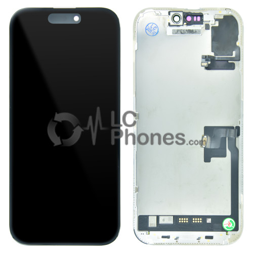 iPhone 16 Pro - Full Front OLED Digitizer Black with Proximity Sensor (Original Remaded)