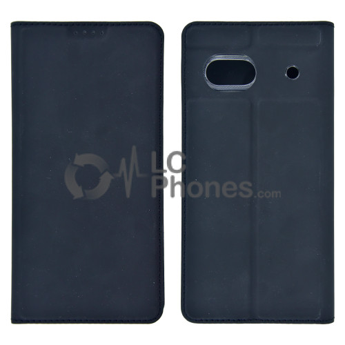 Google Pixel 7a - Fairplay Wallet Leather Case Black