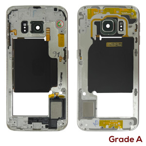 Samsung Galaxy S6 Edge G925 - Middle Frame Full Assembled Silver  Grade A