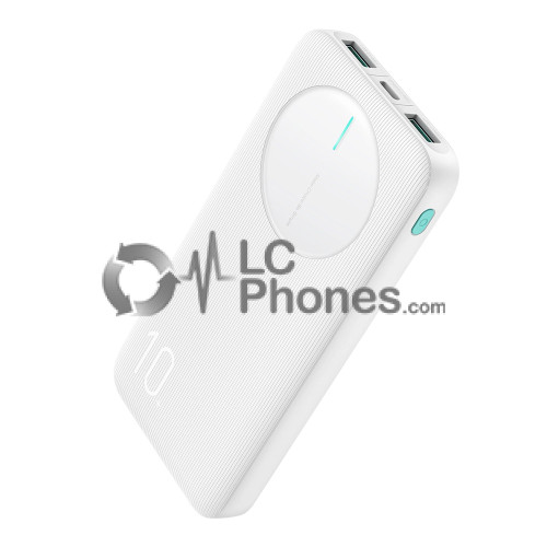 Joyroom - Powerbank JR-PBF12 10000mAh 2.4A 2x USB 1x USB-C Ports White