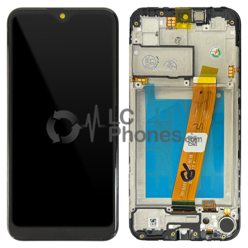 Samsung Galaxy A01 A015 (NON-EU Version) - Full Front LCD Digitizer With Frame Black < Service Pack >