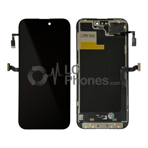 iPhone 14 Pro Max - NLC Full Front LCD Digitizer Black Soft OLED 120Hz with Proximity Sensor (NO Error, Run Diagnostics)