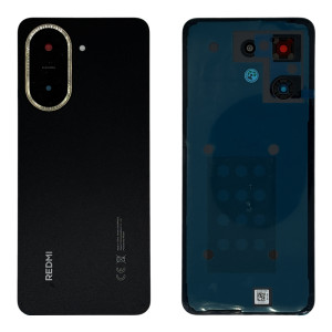 Xiaomi Redmi A5 4G 25028PC03G, 25028RN03A, 25028RN03I, 25028RN03Y - Battery Cover with Adhesive & Camera Lens Midnight Black