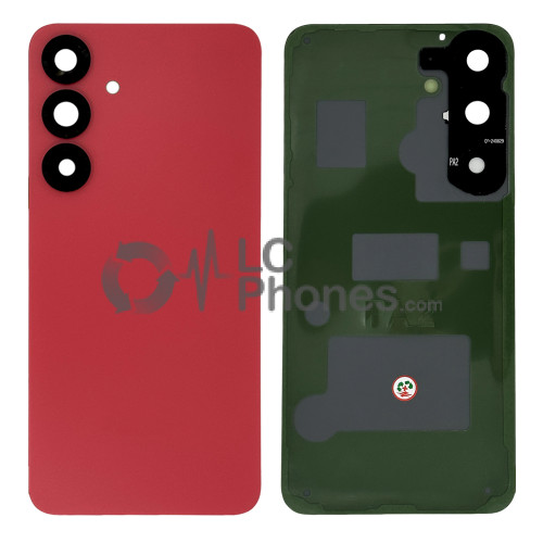 Samsung Galaxy S25+ 5G S936 - Battery Cover with Adhesive & Camera Lens Coral Red