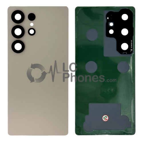 Samsung Galaxy S25 Ultra 5G S938 - Battery Cover with Adhesive & Camera Lens Titanium Pink Gold