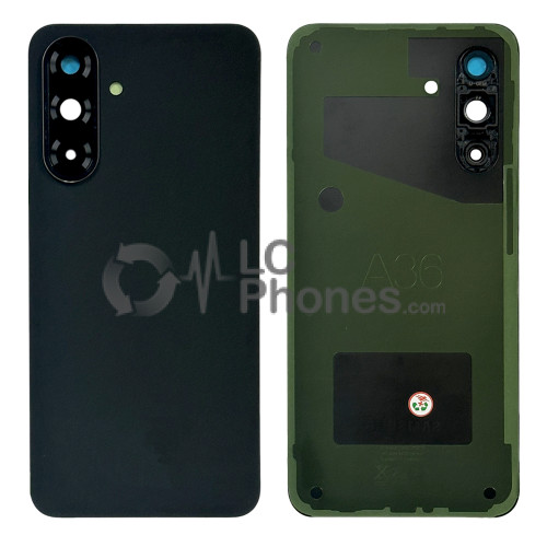 Samsung Galaxy A36 5G A366 - Battery Cover with Adhesive & Camera Lens Black