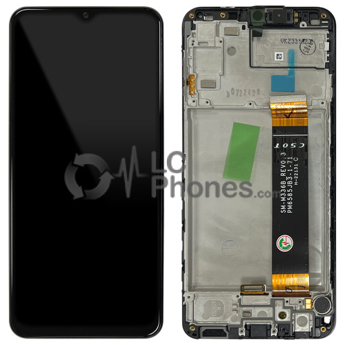 Samsung Galaxy A23 A235 - Full Front LCD Digitizer with Frame Black ( Original Remaded )