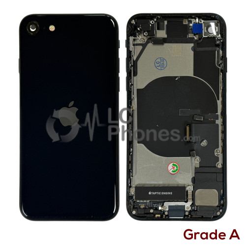 iPhone SE (2022) - Back Housing Cover Full Assembly Midnight Grade A (Original Used)