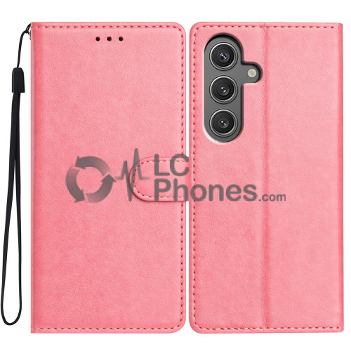 Samsung Galaxy A05s A057 - Magnet Strap Case Case Pouch Wallet with Mini Lanyard Pendant Pink