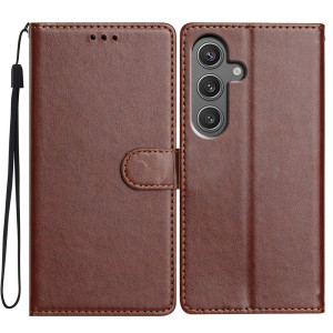 Samsung Galaxy A05s A057 - Magnet Strap Case Case Pouch Wallet with Mini Lanyard Pendant Brown