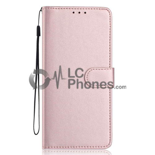 Samsung Galaxy A05 A055 - Magnet Strap Case Case Pouch Wallet with Mini Lanyard Pendant Pink