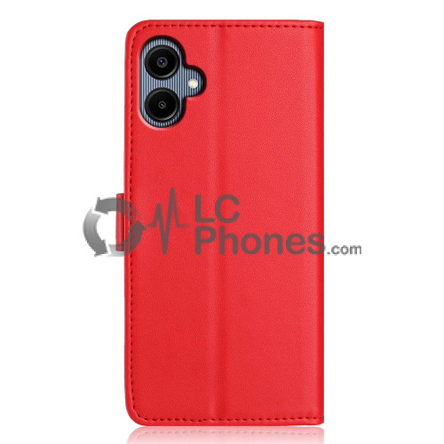 Samsung Galaxy A05 A055 - Magnet Strap Case Case Pouch Wallet with Mini Lanyard Pendant Red
