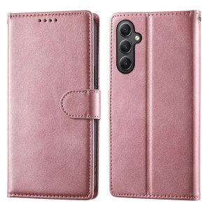 Samsung Galaxy A35 5G A356 - Calf Textured Leather Stand Wallet Case Pink