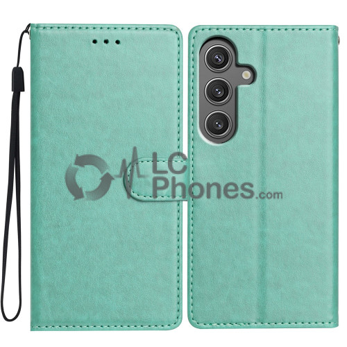 Samsung Galaxy A25 5G A256 - Magnet Strap Case Case Pouch Wallet with Mini Lanyard Pendant Mint Green