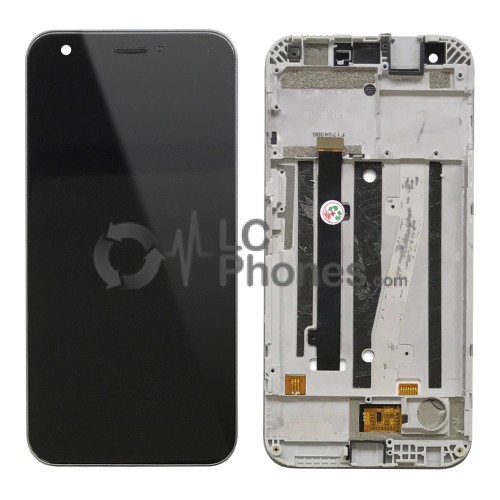 ZTE Blade A512 - Full Front LCD Digitizer Black with Frame