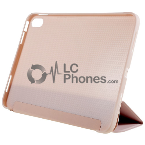 iPad 10th Gen (2022) 10.9 inch A2757 A2777 A2696 - Tri-folding Smart Leather Flip + PC Back Case Pink