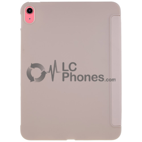 iPad 10th Gen (2022) 10.9 inch A2757 A2777 A2696 - Tri-folding Smart Leather Flip + PC Back Case Pink