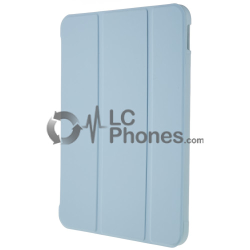 iPad 10th Gen (2022) 10.9 inch A2757 A2777 A2696 - Tri-folding Smart Leather Flip + PC Back Case Blue