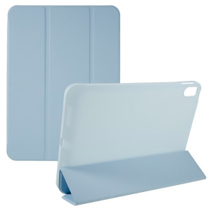iPad 10th Gen (2022) 10.9 inch A2757 A2777 A2696 - Tri-folding Smart Leather Flip + PC Back Case Blue