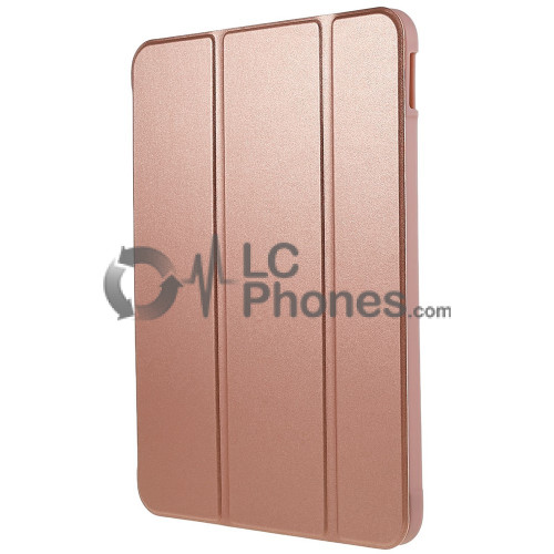 iPad 10th Gen (2022) 10.9 inch A2757 A2777 A2696 - Tri-folding Smart Leather Flip + PC Back Case Rose Gold