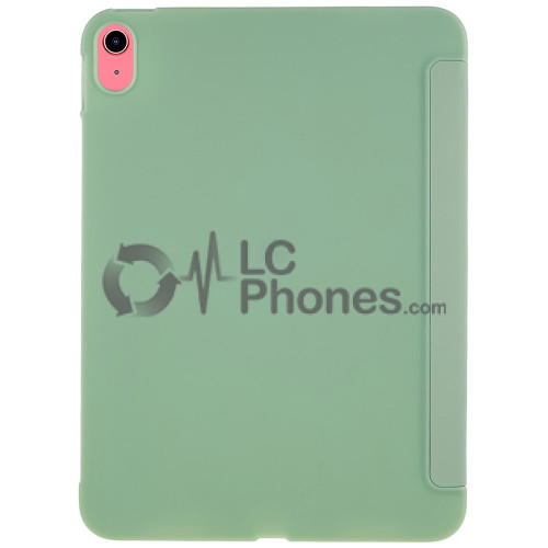 iPad 10th Gen (2022) 10.9 inch A2757 A2777 A2696 - Tri-folding Smart Leather Flip + PC Back Case Green