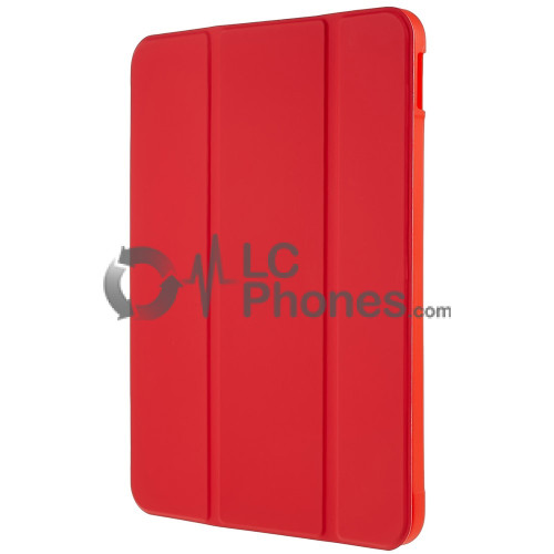 iPad 10th Gen (2022) 10.9 inch A2757 A2777 A2696 - Tri-folding Smart Leather Flip + PC Back Case Red