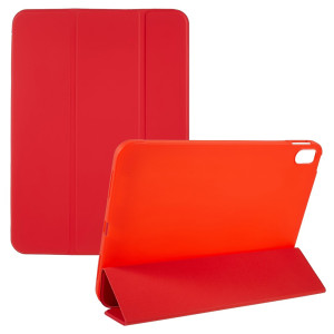 iPad 10th Gen (2022) 10.9 inch A2757 A2777 A2696 - Tri-folding Smart Leather Flip + PC Back Case Red