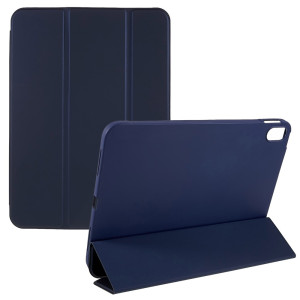 iPad 10th Gen (2022) 10.9 inch A2757 A2777 A2696 - Tri-folding Smart Leather Flip + PC Back Case Dark Blue