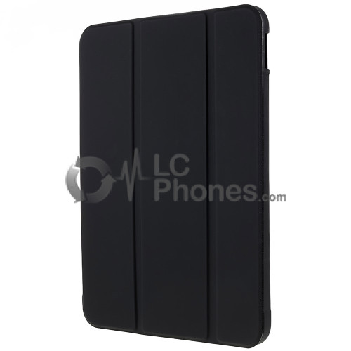 iPad 10th Gen (2022) 10.9 inch A2757 A2777 A2696 - Tri-folding Smart Leather Flip + PC Back Case Black